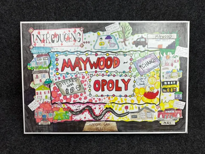 Maywood-Opoly box top